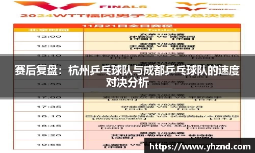 赛后复盘：杭州乒乓球队与成都乒乓球队的速度对决分析